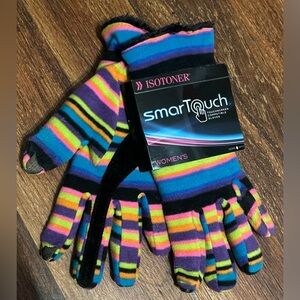 Isotoner Women's Multicolor Striped SmartTouch Gloves